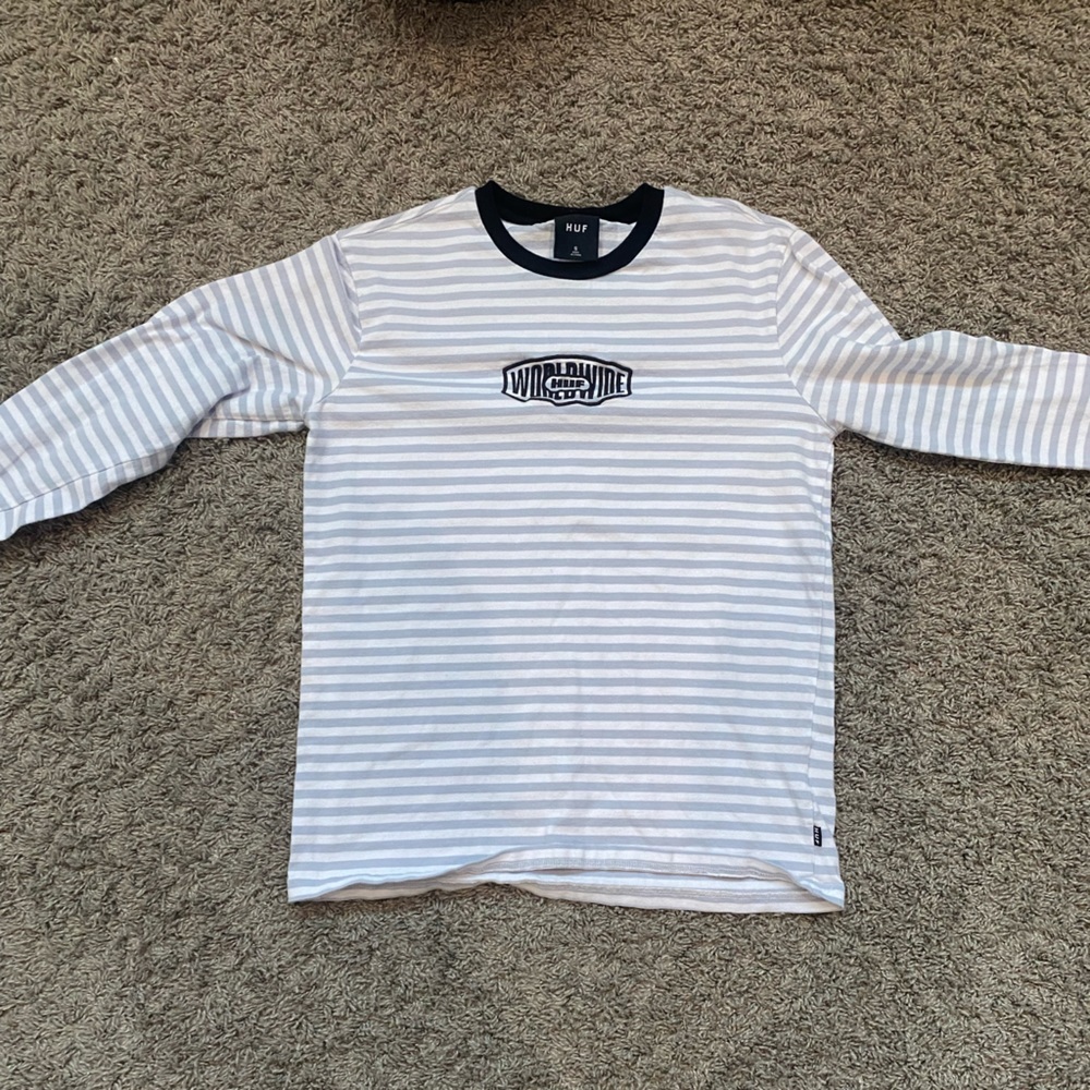 huf worldwide long sleeve stripped tee